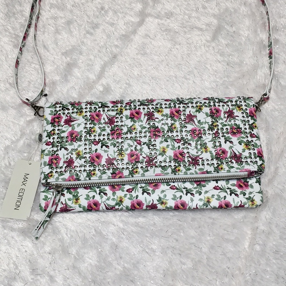 Max Edition crossbody floral clutch NEW